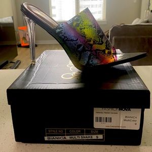 Clear Rainbow Snake Print